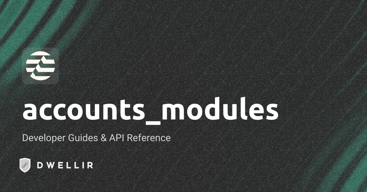 accounts_modules | Aptos API Docs | Dwellir