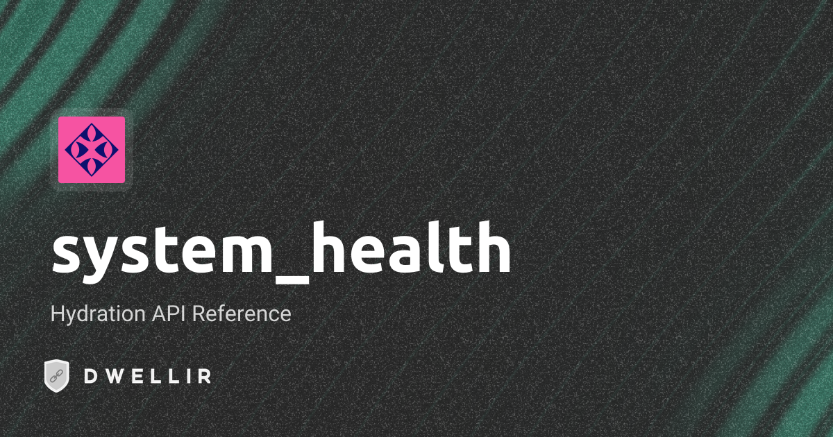 system_health | Hydration RPC Docs | Dwellir