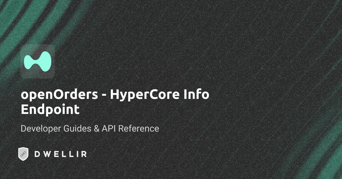 openOrders | Hyperliquid API Docs | Dwellir