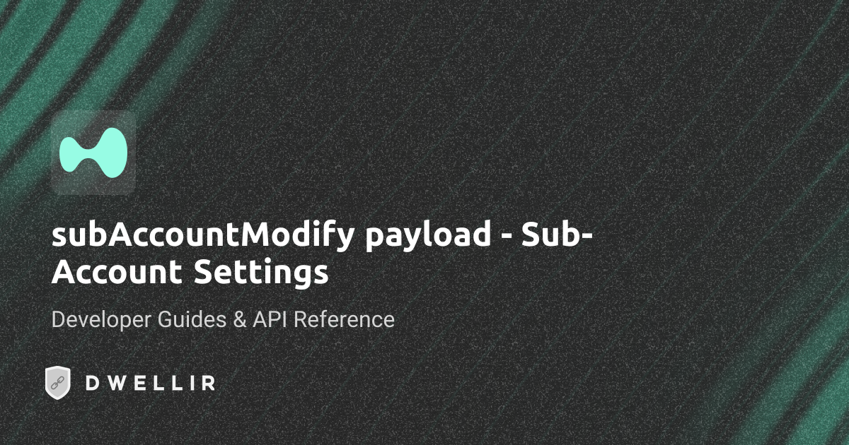subAccountModify pay (gRPC) | Hyperliquid API Docs | Dwellir