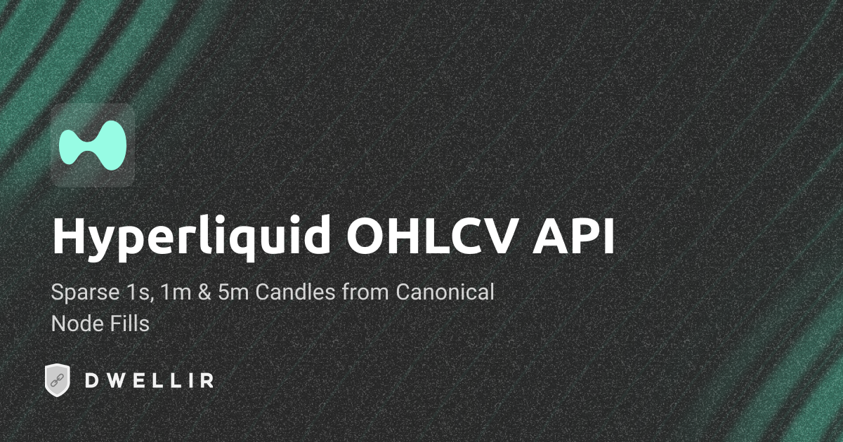 Hyperliquid OHLCV API - Sparse 1s, 1m & 5m Candles | Dwellir