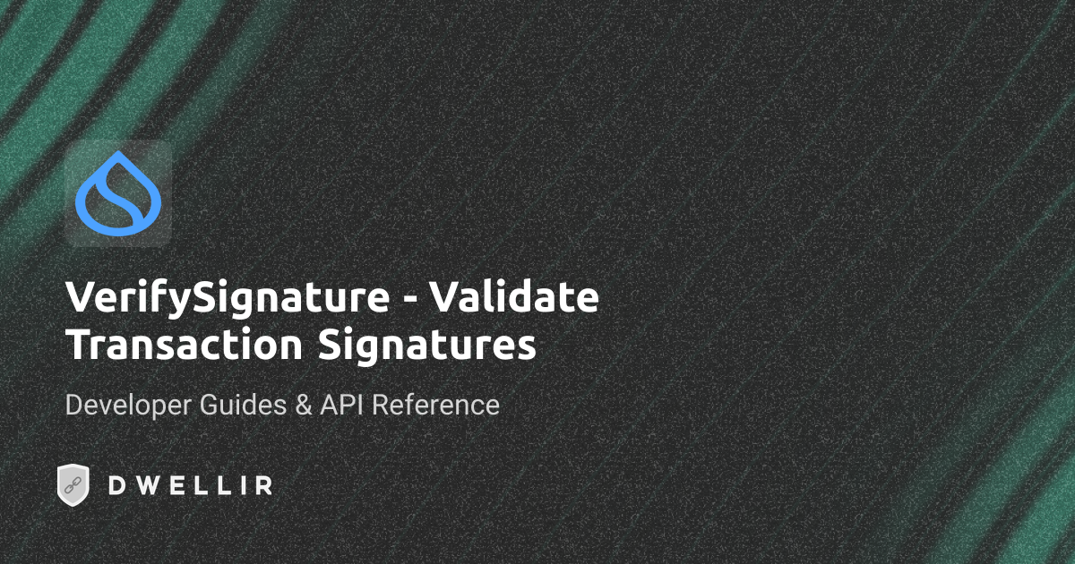 VerifySignature (gRPC) | Sui API Docs | Dwellir